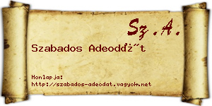 Szabados Adeodát névjegykártya
